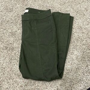 LOFT Outlet Army Green Sueded Skinny Ankle Pants